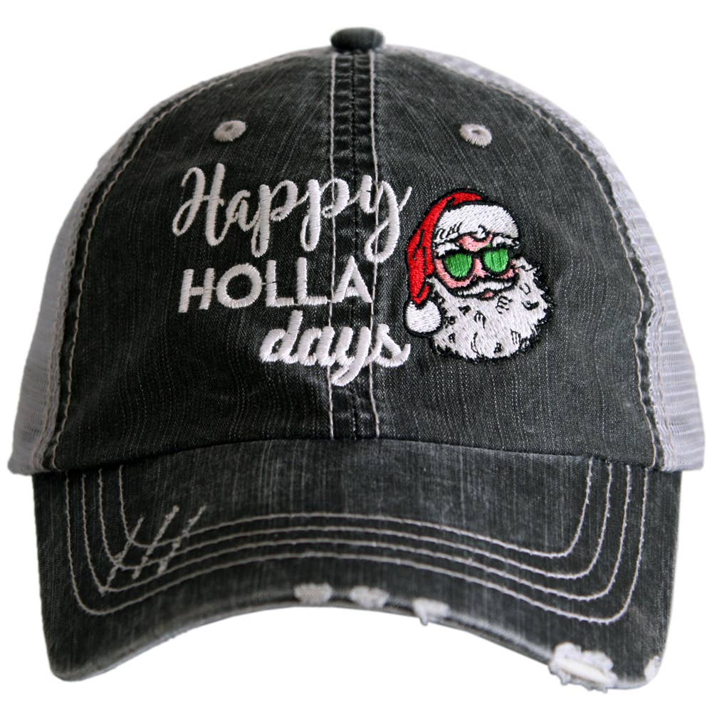 Happy Holla Days Christmas Trucker Hat