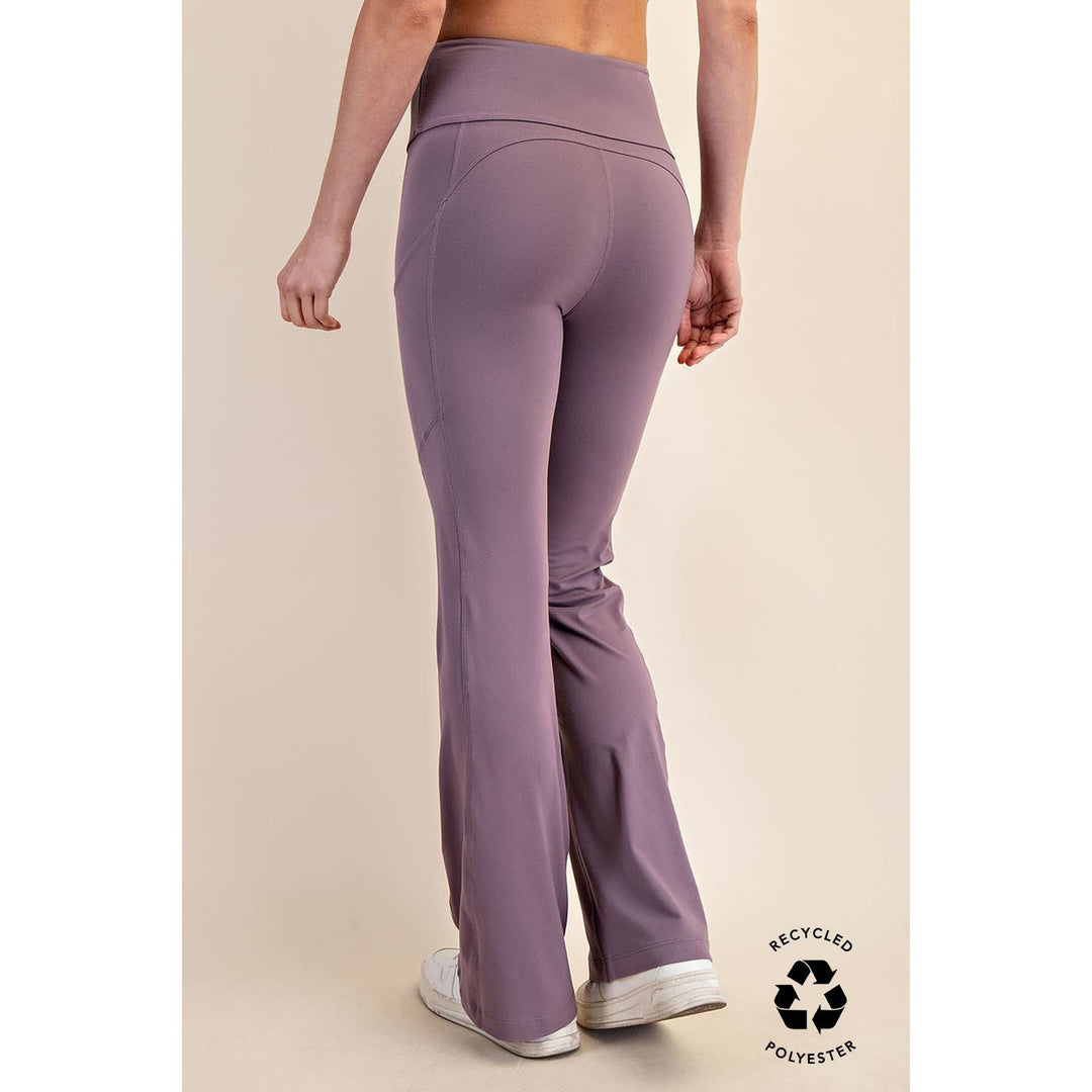 RAE MODE RECYCLED BUTTER FLARED LEGGINGS - TRUE RED