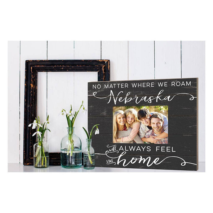 Weathered Slat Photo Frame Feels Like Home Nebraska