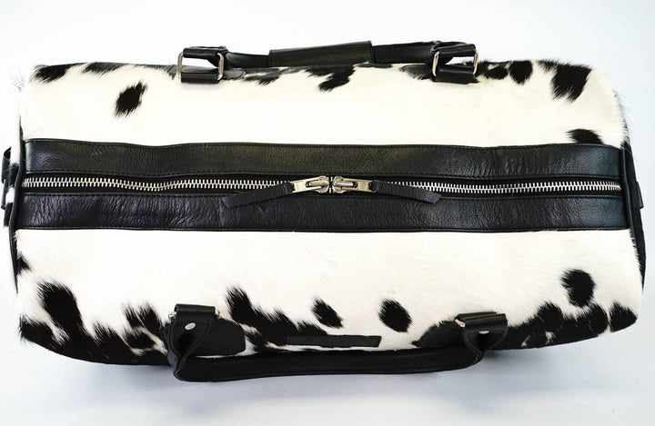 Cowhide Leather Weekender Duffel Carry On Bag