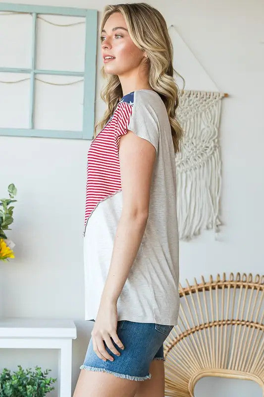 STRIPE STAR TOP