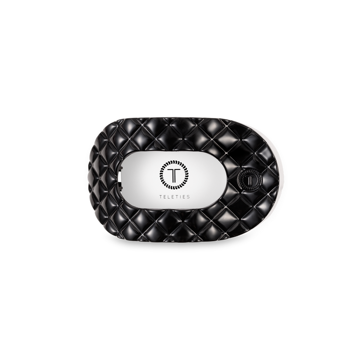 Flat Round Hair Clip | Small | Jet Black Quilted