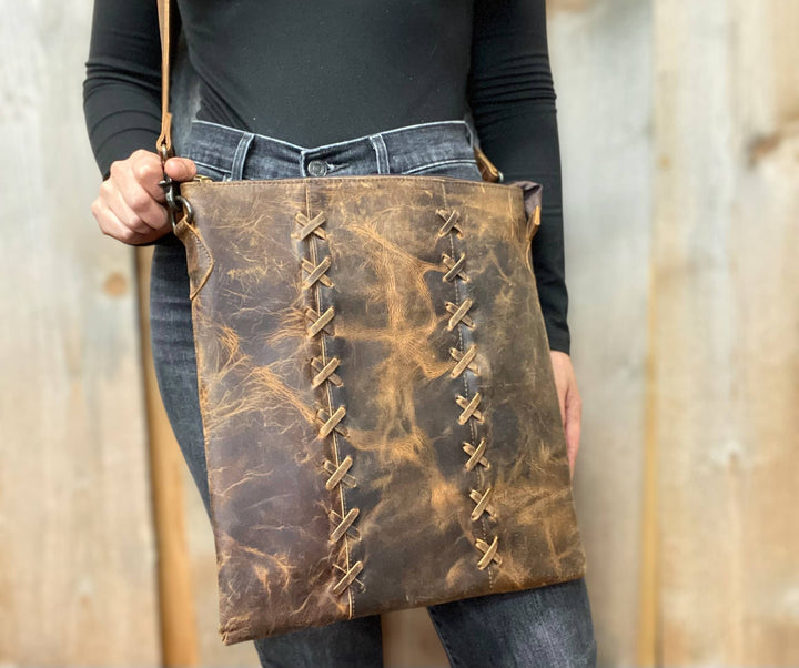 All Tooled Leather Crossbody    