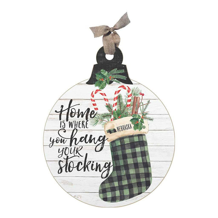 LG Home - Hang Stocking Ornament Sign Nebraska