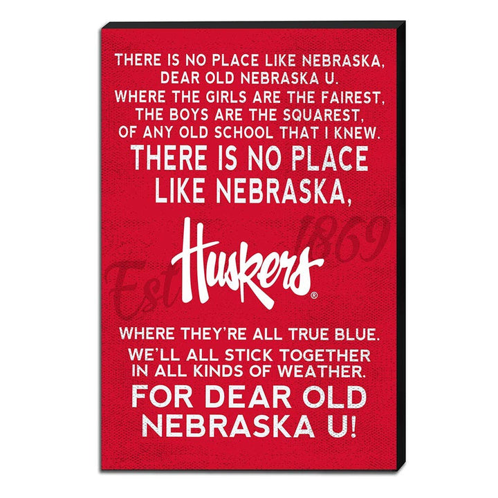 12x18 Canvas Fight Nebraska Cornhuskers