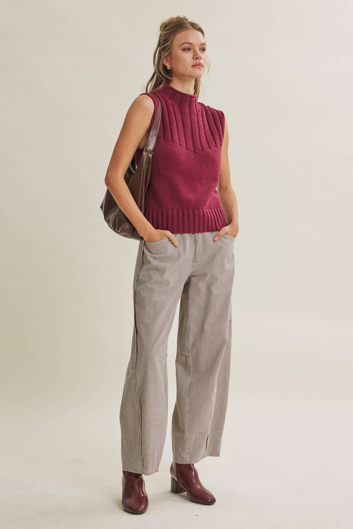 Everyday Favorite Striped Barrel Pants – 3 Colors