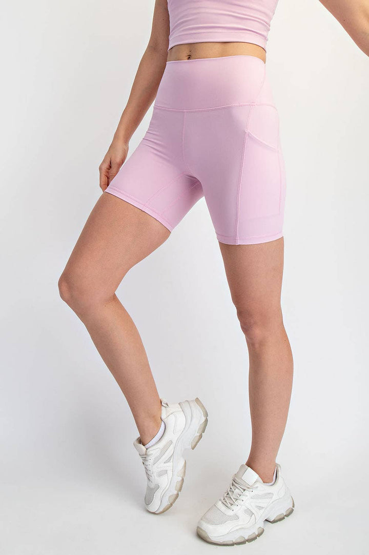 RAE MODE NYLON BUTTER 6IN BIKER SHORTS - 2 colors!
