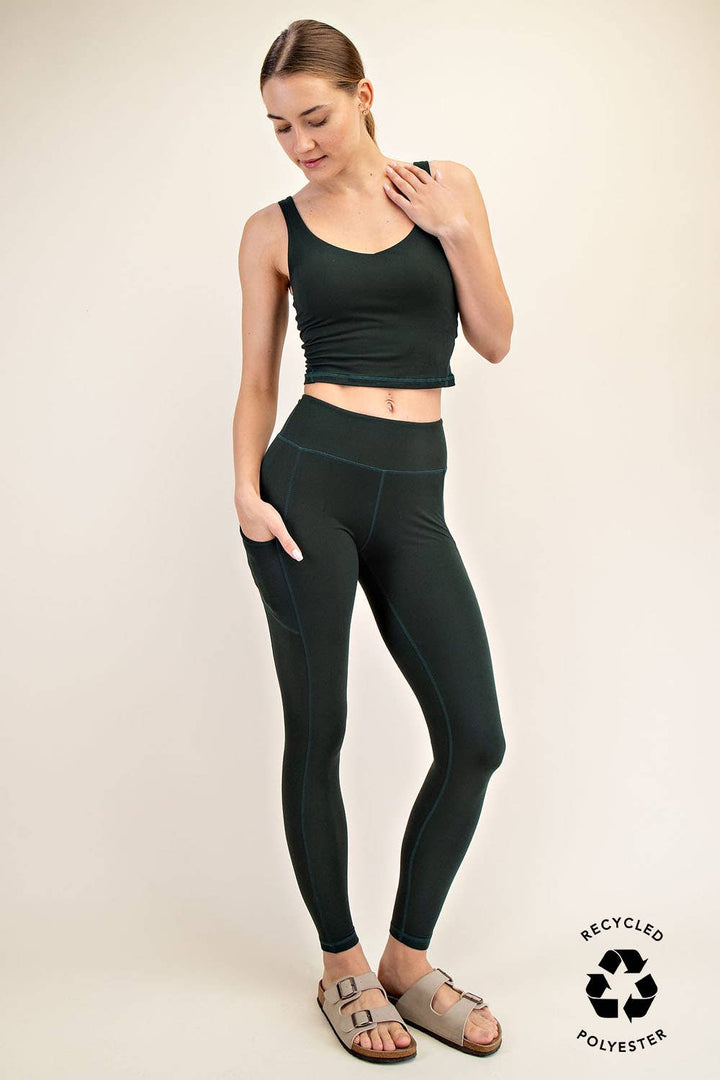 RAE MODE BUTTER BASIC LEGGING WITH POCKETS - FROSTED MULBERRY