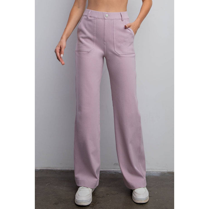 RAE MODE COTTON STRETCH TWILL WIDE PANTS - 2 COLORS