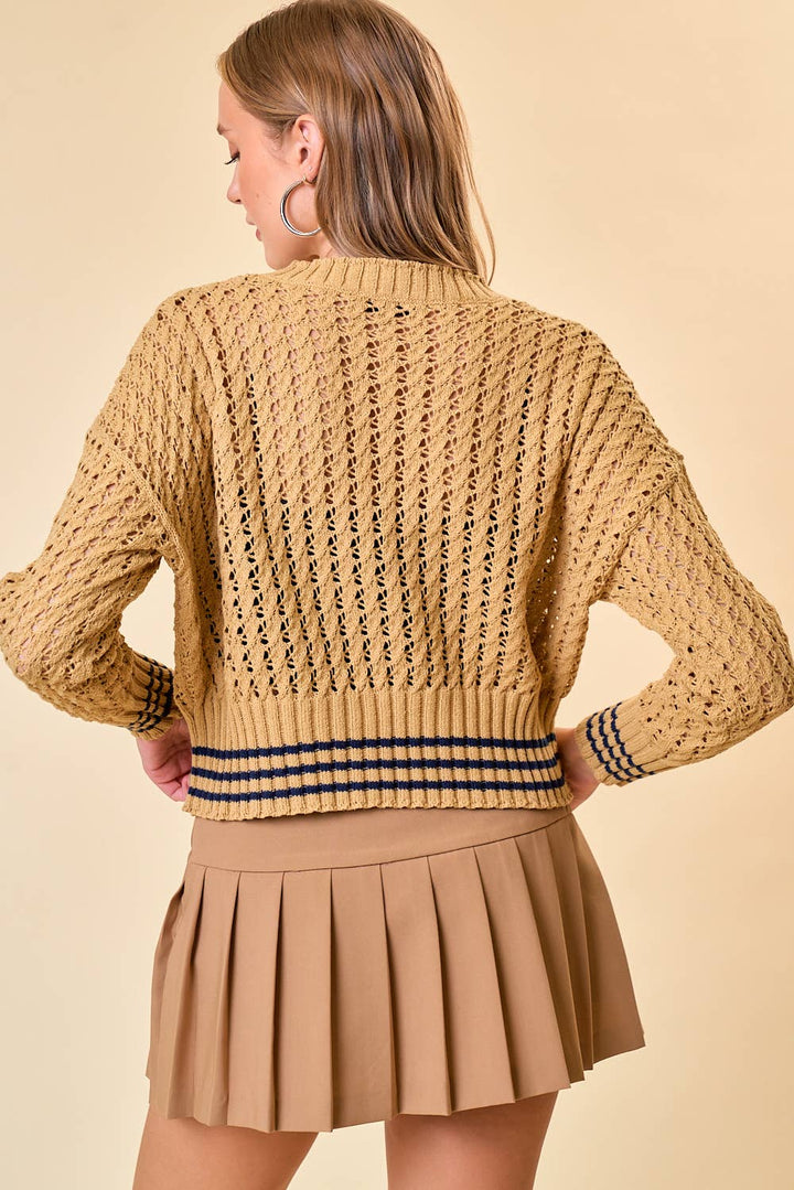 Golden Hour Open-Knit Sweater