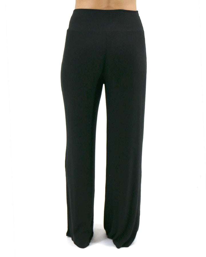 Essential Wide Leg Lounge Pants in Black