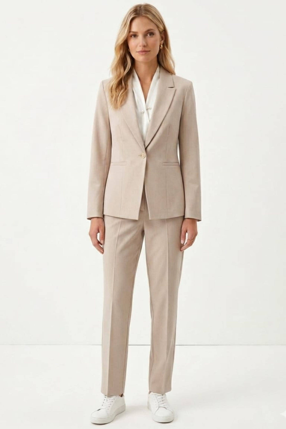 Zac & Rachel Slim Ankle Belted Pants - Pumice Stone