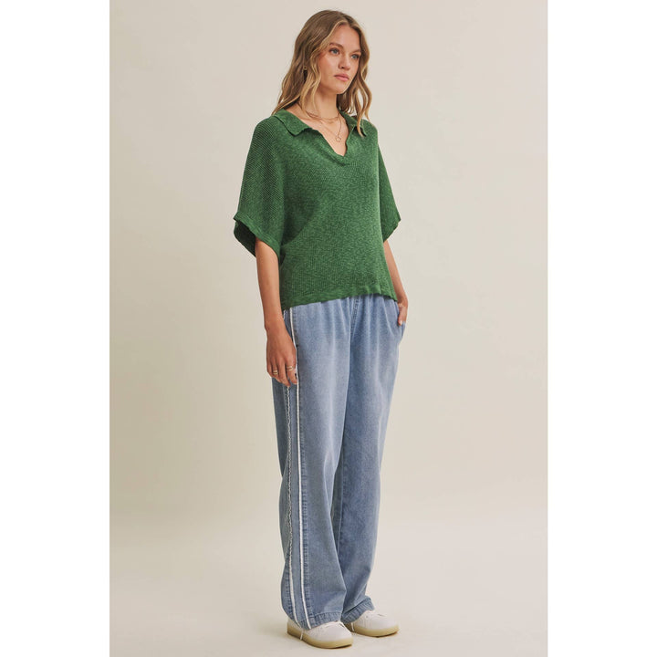 Easy Street Mineral-Wash Denim Track Pants
