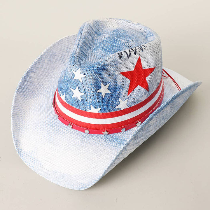 Star Band Straw Western Cowboy Hat