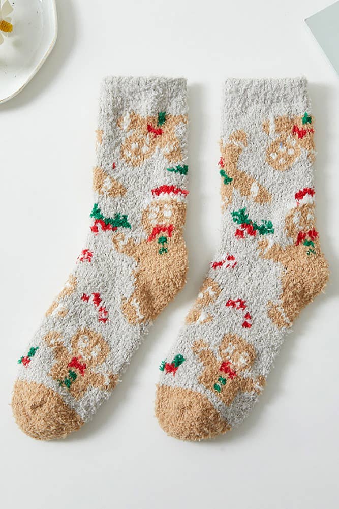 Assorted Christmas Fuzzy Winter Socks