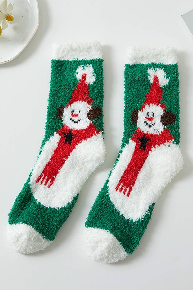 Assorted Christmas Fuzzy Winter Socks