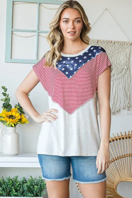 STRIPE STAR TOP