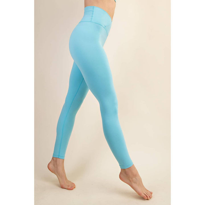 V WAIST FULL LENGTH LEGGINGS - Espresso