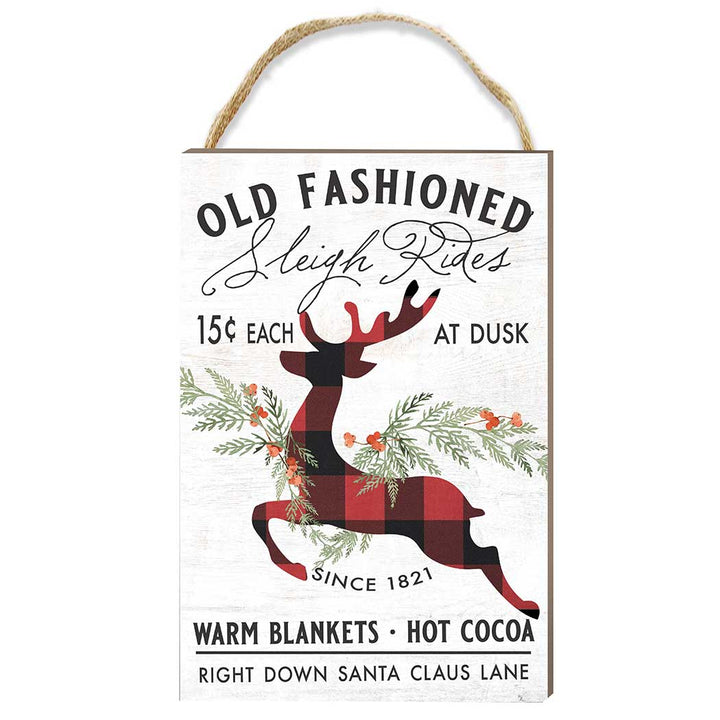 Old Fashioned Sleigh Rides Hanging Sign