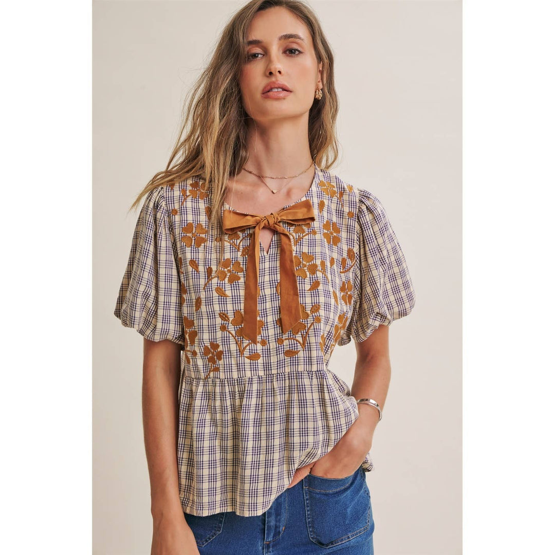 Country Charm Embroidered Blouse