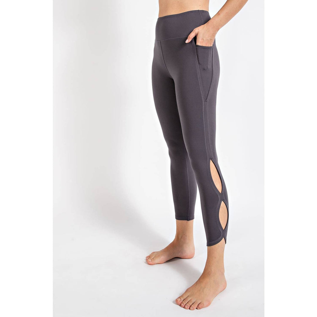 RAE MODE BUTTER HIGH RISE CROPPED YOGA LEGGINGS - GOLDEN APRICOT