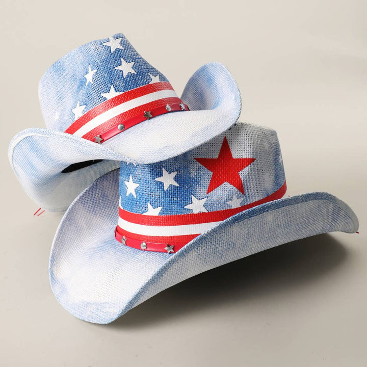 Star Band Straw Western Cowboy Hat