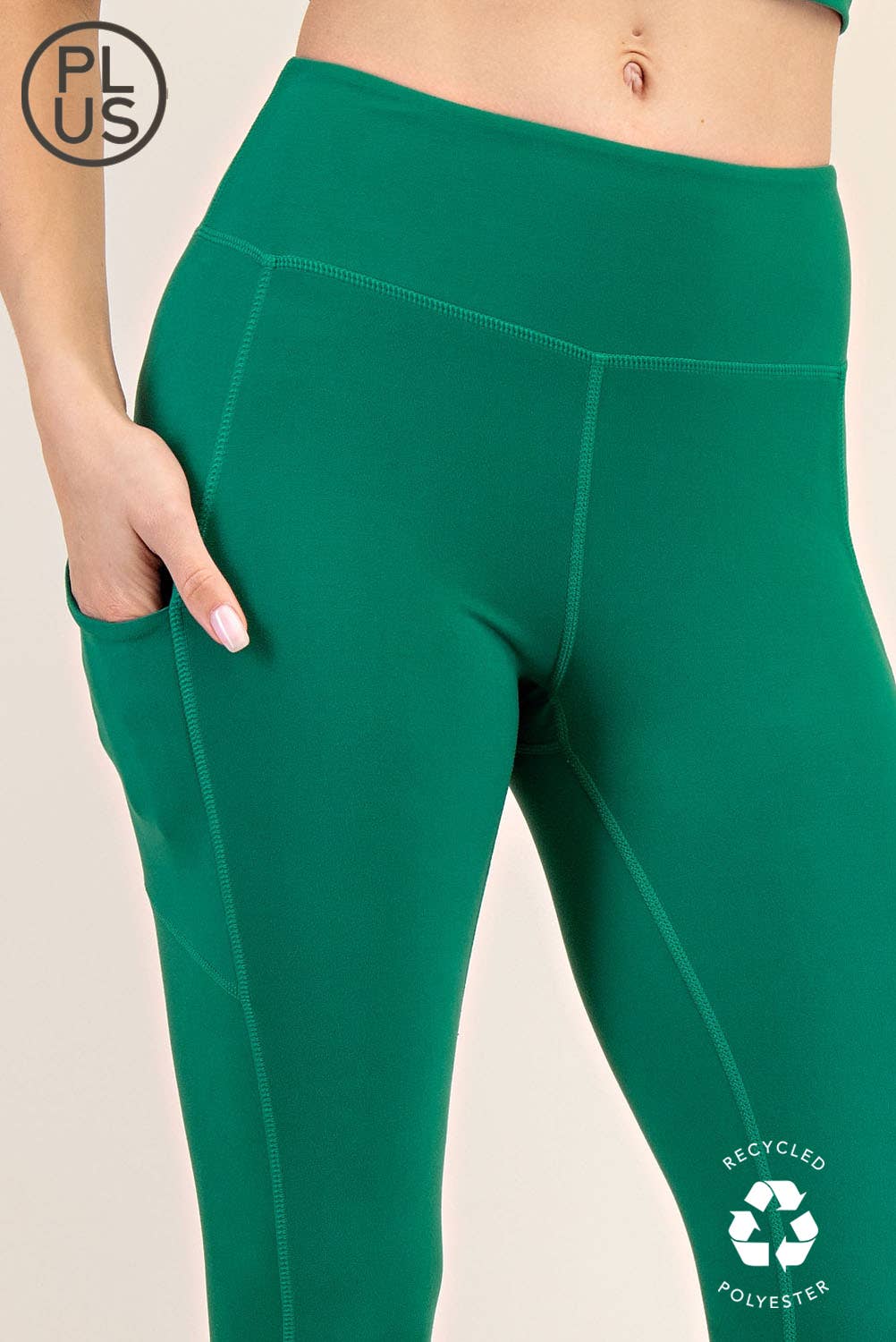 RAE MODE PLUS SIZE BUTTER BASIC LEGGING WITH POCKETS - CODE BLUE