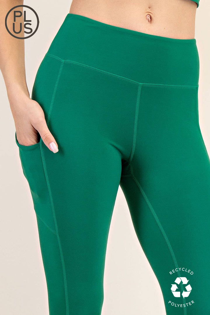 RAE MODE PLUS SIZE BUTTER BASIC LEGGING WITH POCKETS - CODE BLUE