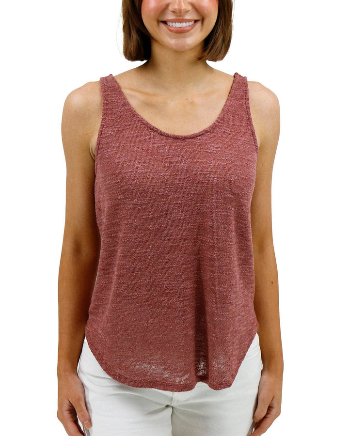 Grace and Lace Light Weight Sweater Tank in Copper