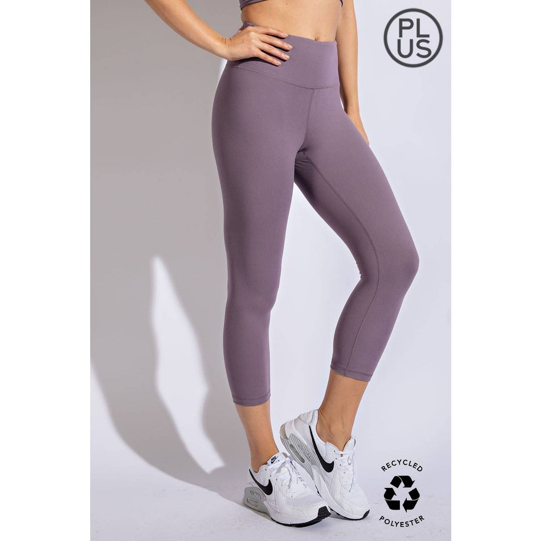 RAE MODE PLUS SIZE CAPRI YOGA LEGGINGS - 5 COLORS