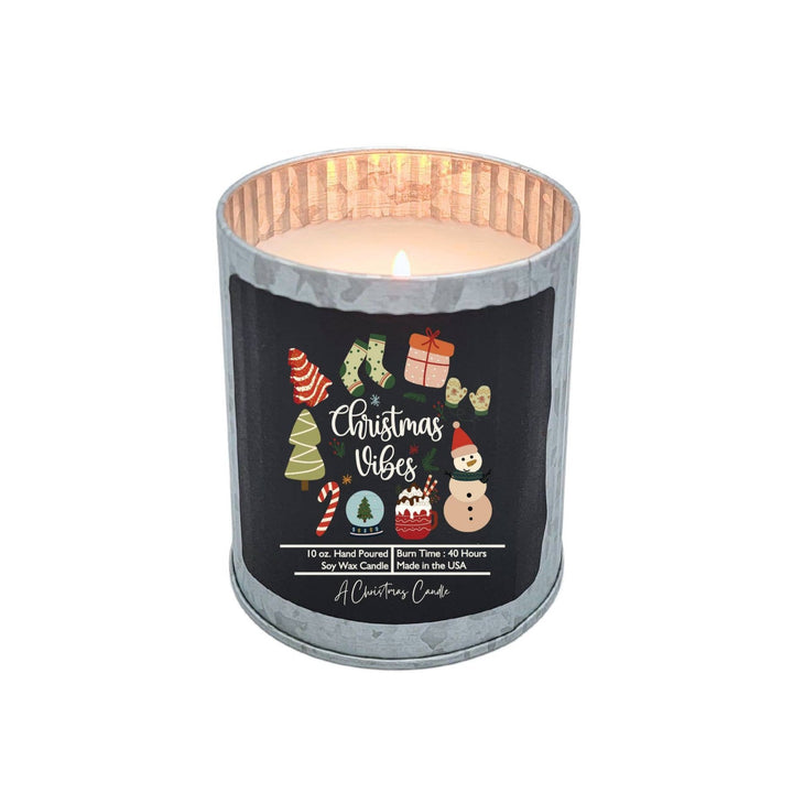 Christmas Vibes - Soy Wax Candle - Rustic Christmas Candles - Christmas Tree Farm Scent