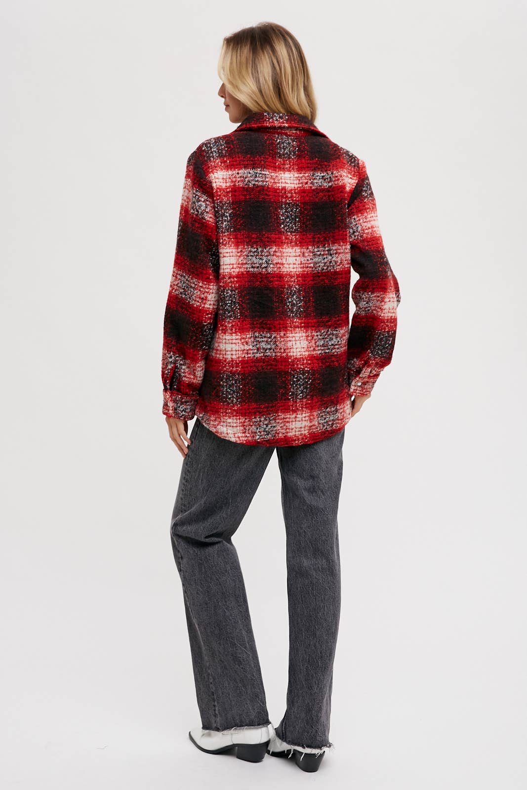 BUTTON DOWN FLANNEL SHACKET