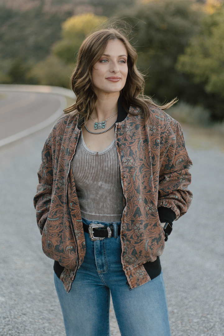 Keep It Western Bomber Jacket (Reg & Plus)