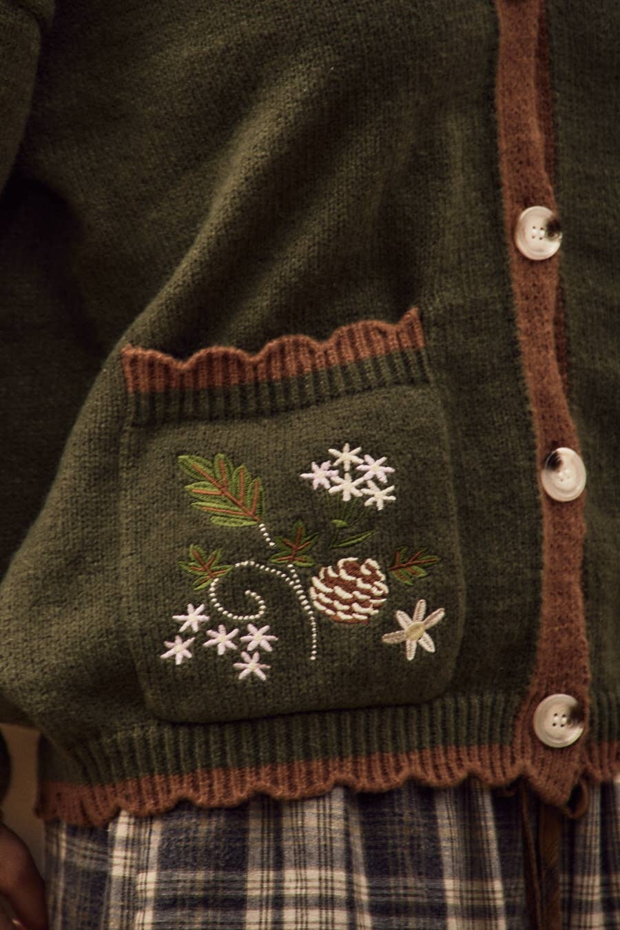 Woodland Whimsy Embroidered Cardigan