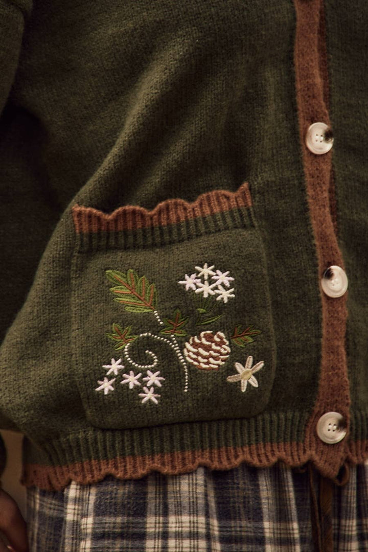 Woodland Whimsy Embroidered Cardigan