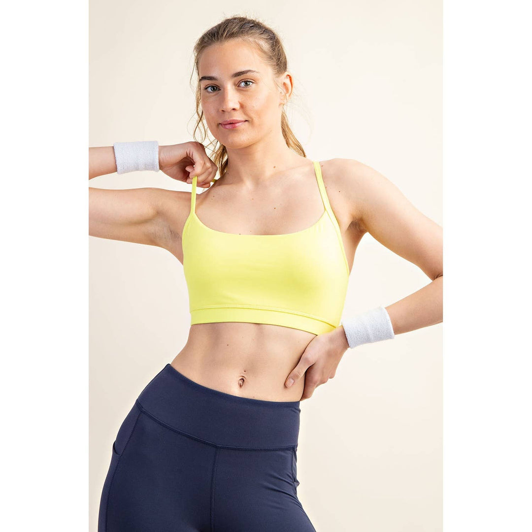 RAE MODE RECYCLED BUTTER Y BACK BRA TOP - JAVA