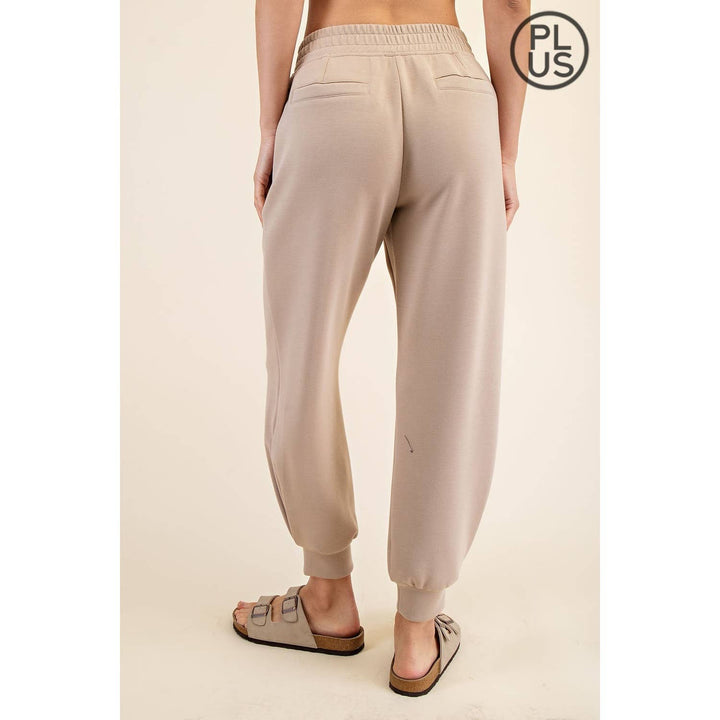 RAE MODE PLUS SIZE MODAL SCUBA FULL LENGTH JOGGER PANT - 3 COLORS