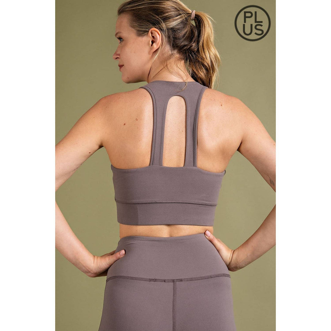 RAE MODE PLUS SIZE U-SHAPE BUTTER BRALETTE SPORTS BRA - 2 COLORS