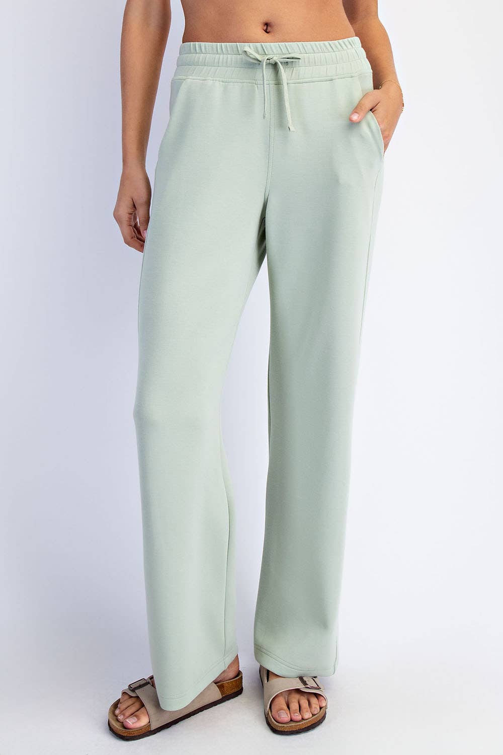 RAE MODE MODAL SCUBA STRAIGHT PANT - SAGE LEAF