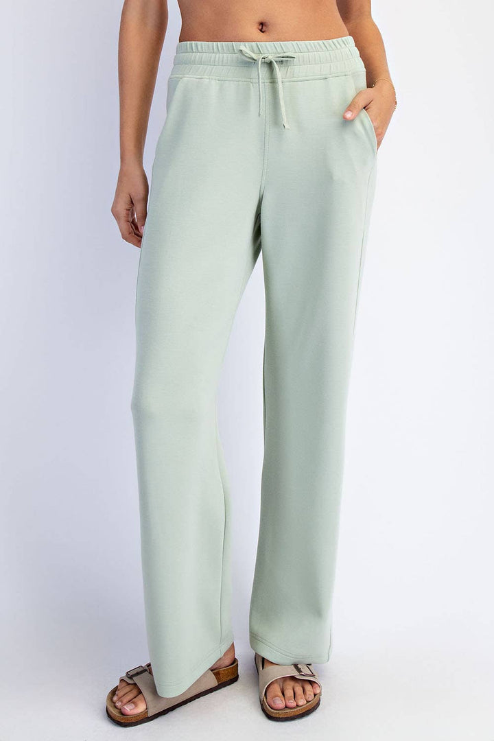 RAE MODE MODAL SCUBA STRAIGHT PANT - SAGE LEAF