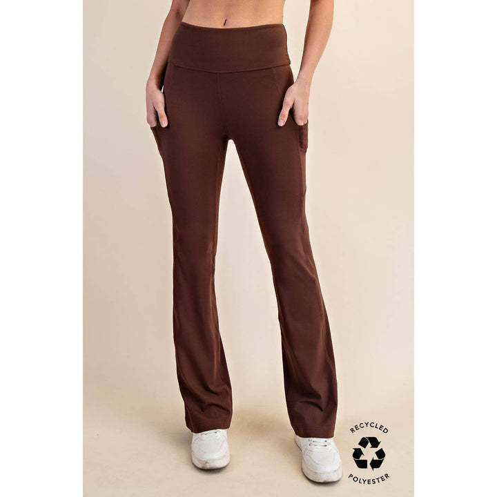 RAE MODE RECYCLED BUTTER FLARED LEGGINGS - TRUE RED