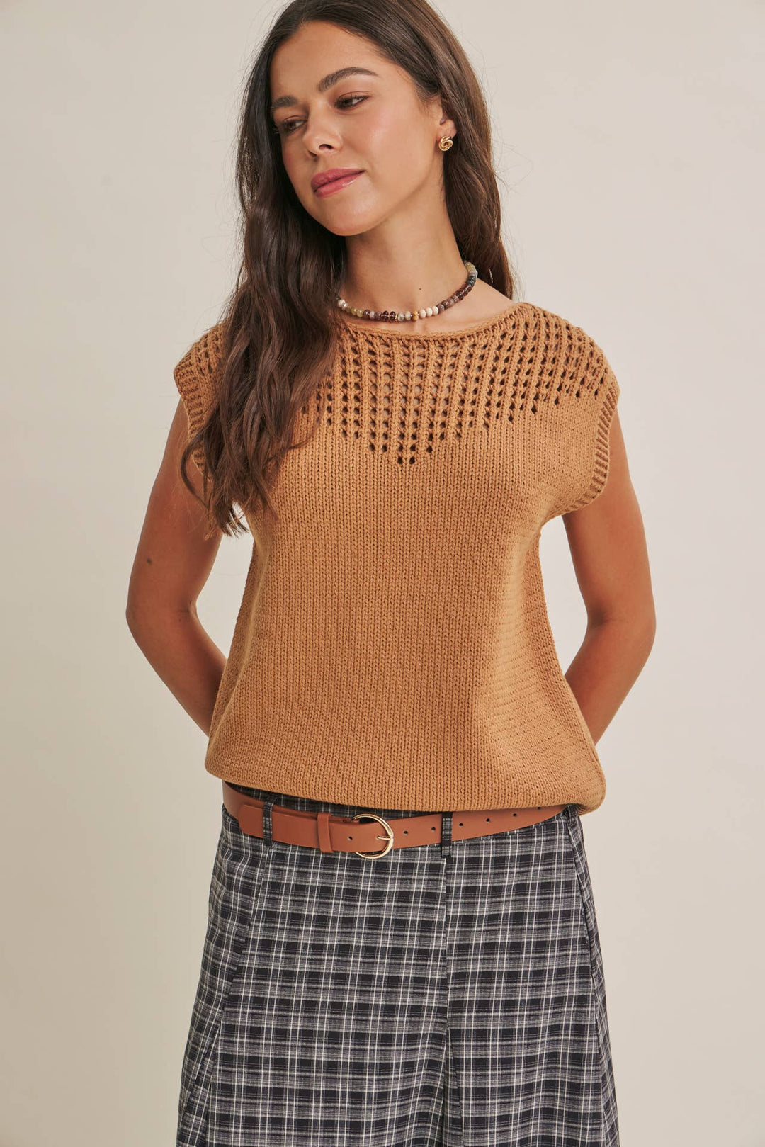 Weekend in Tuscany Open-Knit Sweater Top – 3 Colors