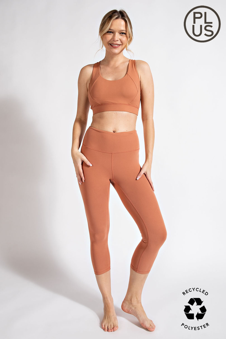 RAE MODE PLUS SIZE CAPRI YOGA LEGGINGS - 5 COLORS
