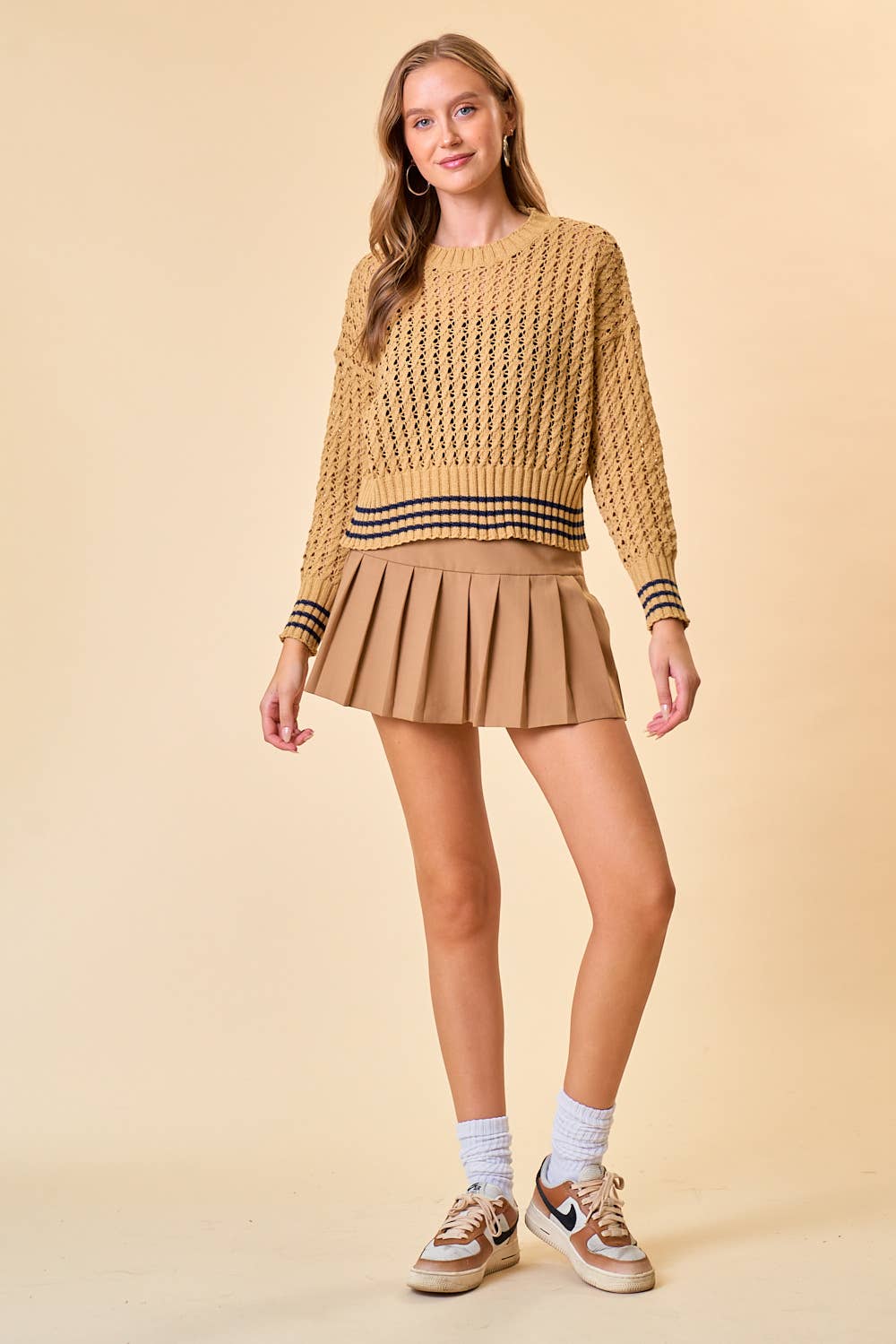 Golden Hour Open-Knit Sweater