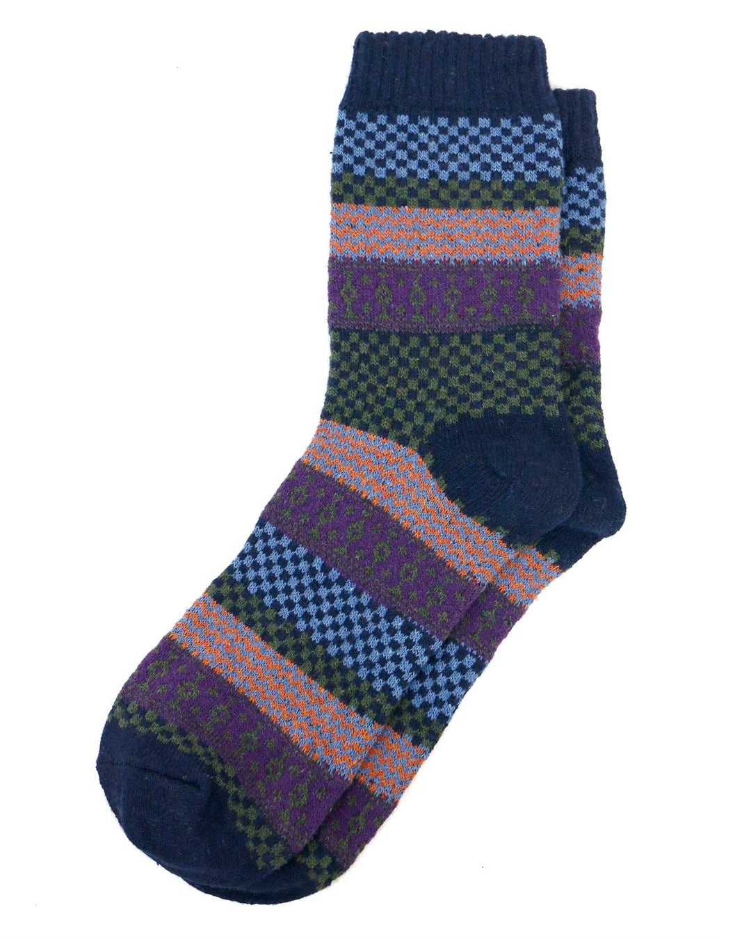 Knit Cozy Crew Socks in Navy