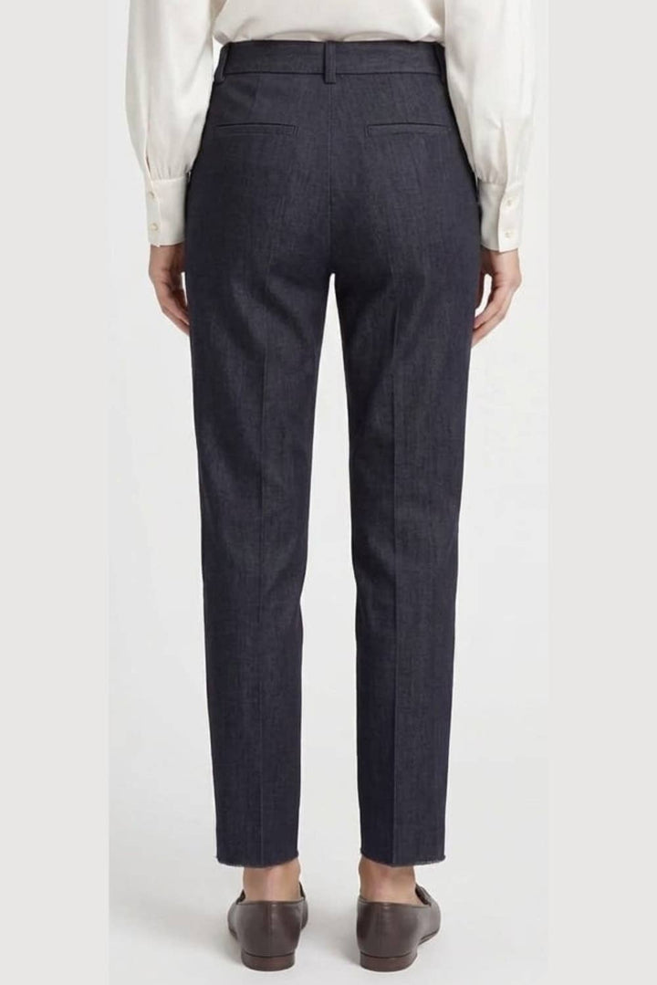 Zac & Rachel Slim Ankle Belted Pants - Dark Wash