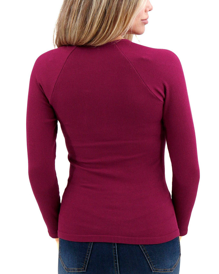 Grace and Lace Perfect Fit Lace Ribbed Top