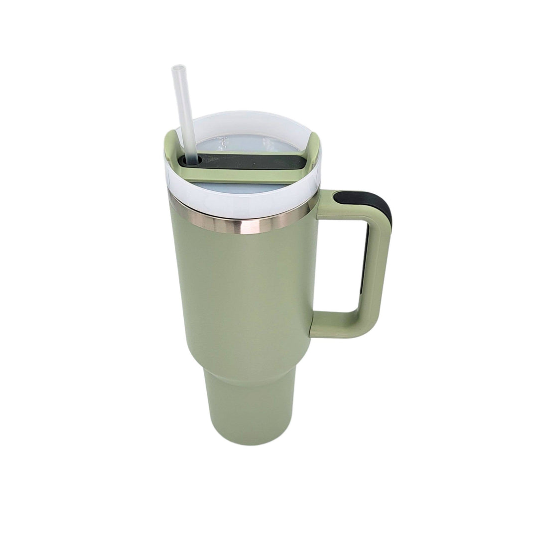 40 Oz. Eat Sleep Camp Handled Cup With Straw - Camping