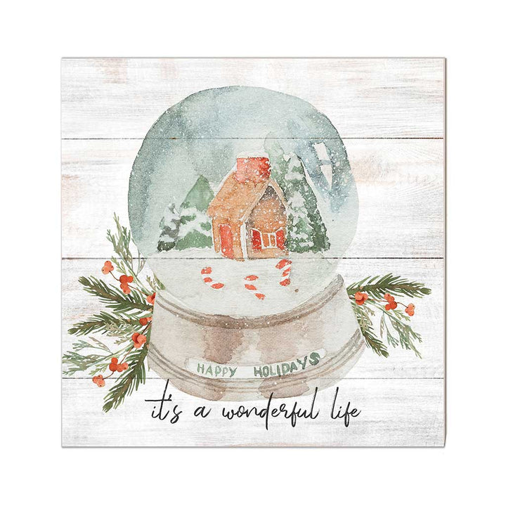 10x10 It's A Wonderful Life Snow Globe Sign