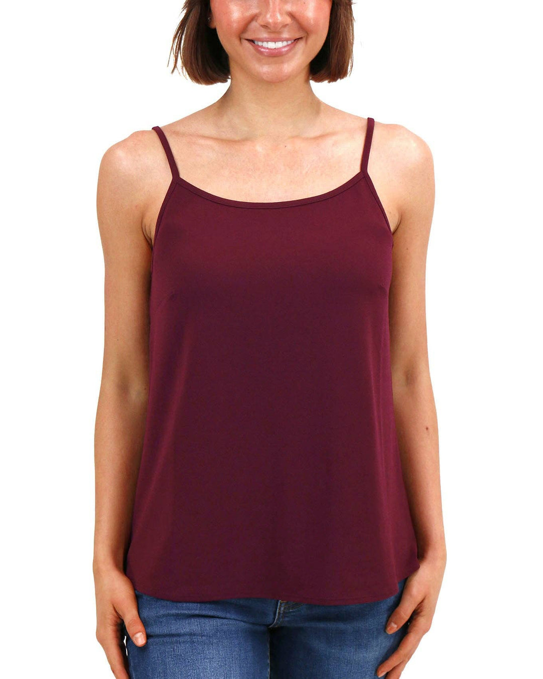 Scoop Neck Cami In Wine